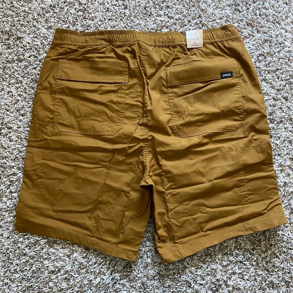 Prana Double Peak E-Waist 8" Short Men's XL Antique Bronze Standard Fit Pull On - Picture 5 of 11